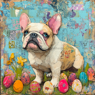 Dog Sign, English Bulldog Sign, DCO-12936, Sign For Wreath, 10x10